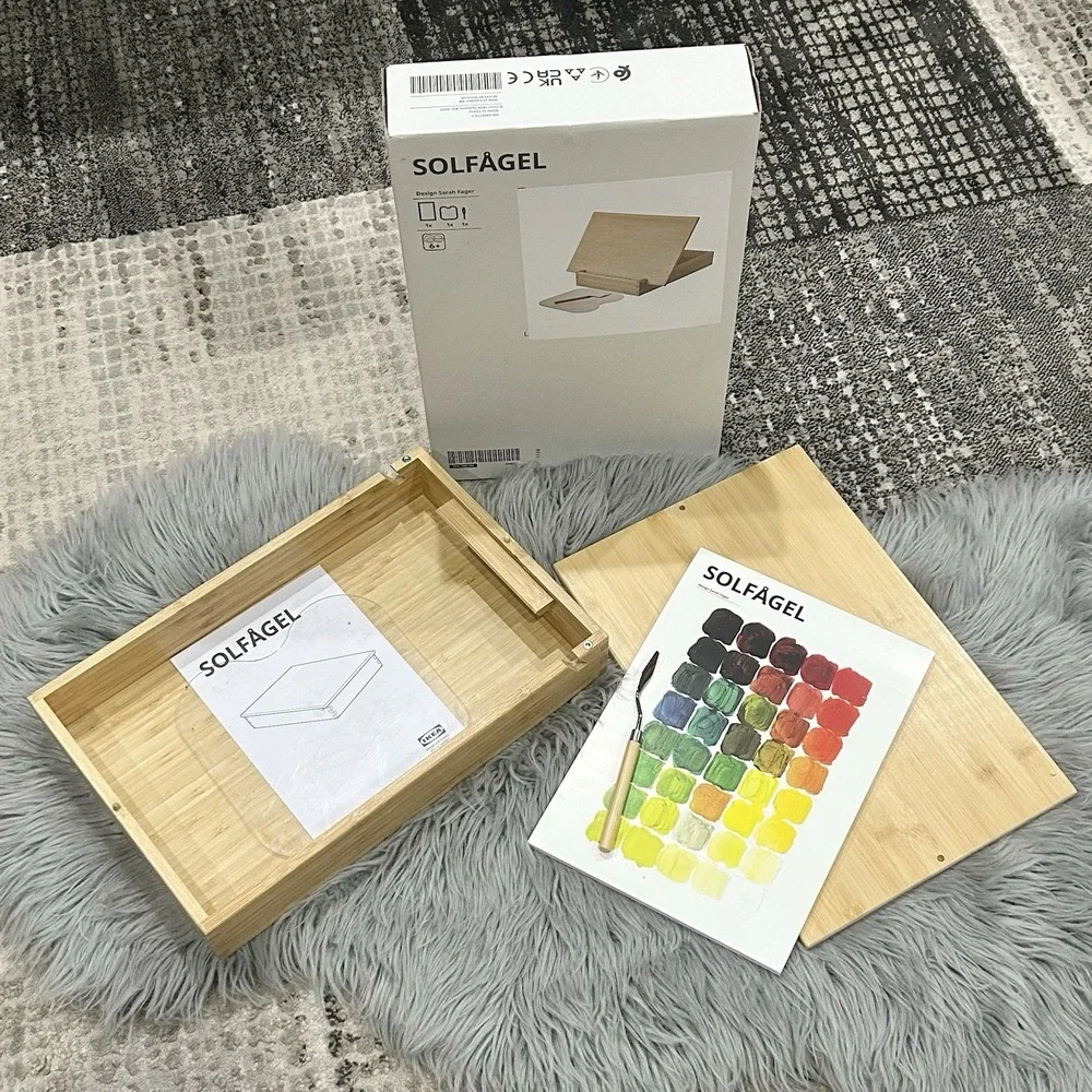 Ikea Solfagel Sarah Fager Easel And‎ Accessories Bundle With Art Book